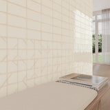 WOW Yoko Daisy room setting with flat and Origami gloss ceramic wall tiles