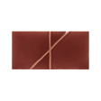 Full Yoko Origami Bordo Gloss Ceramic Wall Tile 62.5x125mm, centred with white margins, one of eight mixed relief patterns