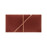 Full Yoko Origami Bordo Gloss Ceramic Wall Tile 62.5x125mm, centred with white margins, one of eight mixed relief patterns