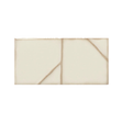 Full Yoko Origami Daisy Gloss Ceramic Wall Tile 62.5x125mm, centred with white margins, one of eight mixed relief patterns