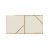 Full Yoko Origami Daisy Gloss Ceramic Wall Tile 62.5x125mm, centred with white margins, one of eight mixed relief patterns
