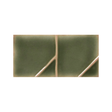 Full Yoko Origami Moss Gloss Ceramic Wall Tile 62.5x125mm, centred with white margins, one of eight mixed relief patterns