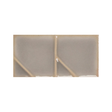Full Yoko Origami Pewter Gloss Ceramic Wall Tile 62.5x125mm, centred with white margins, one of eight mixed relief patterns