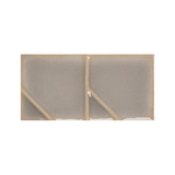 Full Yoko Origami Pewter Gloss Ceramic Wall Tile 62.5x125mm, centred with white margins, one of eight mixed relief patterns