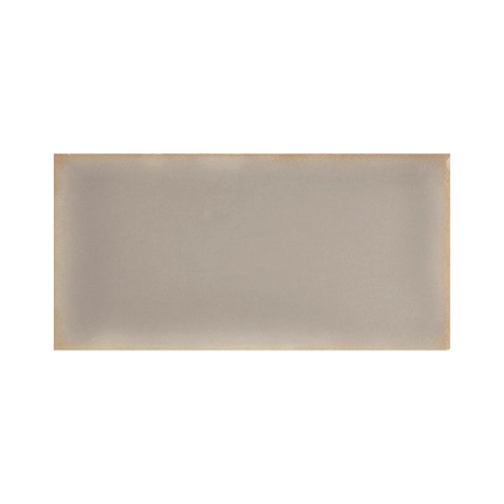 Full Yoko Pewter Gloss Ceramic Wall Tile 62.5x125mm, centred with white margins