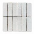 Zellige Bejmat Snow 50x150mm Gloss Hand Made Moroccan Tile showing tile variation